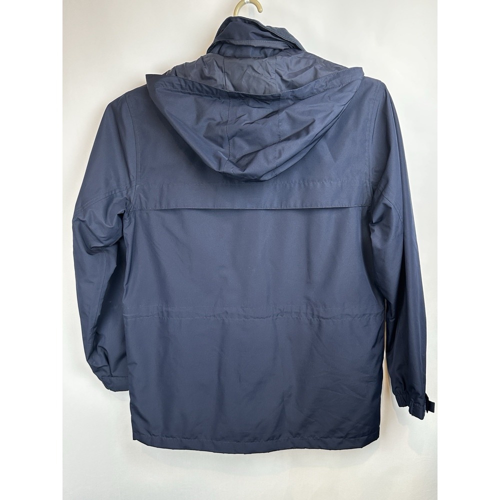 Eddie Bauer WeatherEdge Jacket Women's Medium Navy Blue Waterproof Hooded - Picture 2 of 16
